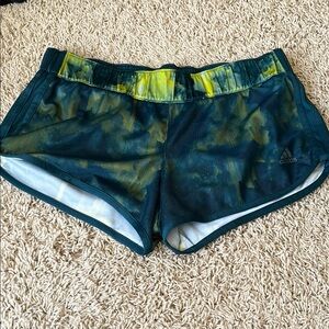 adidas Women's Athletic Shorts - Green and Yellow